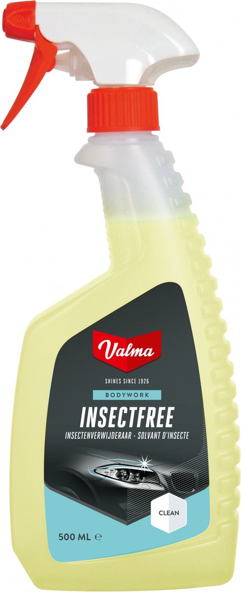 Valma insectfree – effectieve insectenverwijdering - voor gebruik op kunststof, glas, lakwerk en chroom - veilig voor polycarbonaat koplampen - eenvoudig in gebruik - 500ml