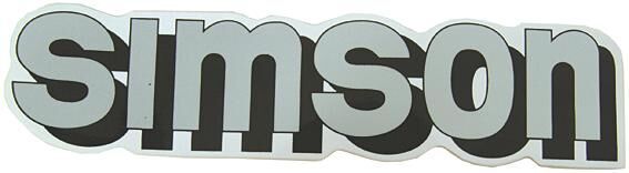Mza simson decoratie lettering simson white silver for tank