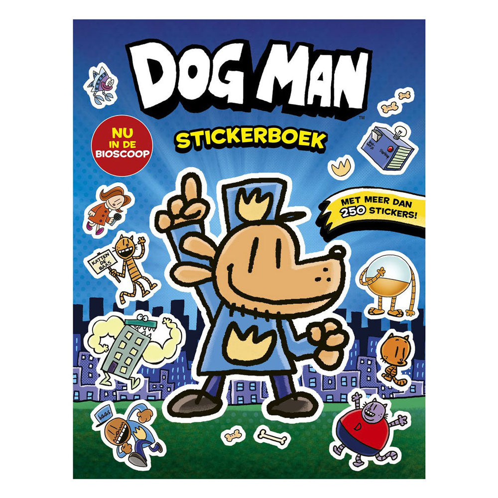 Boek hond man stickerboek