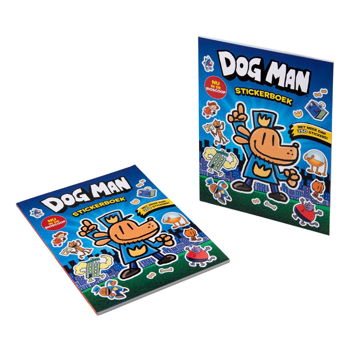 Boek hond man stickerboek