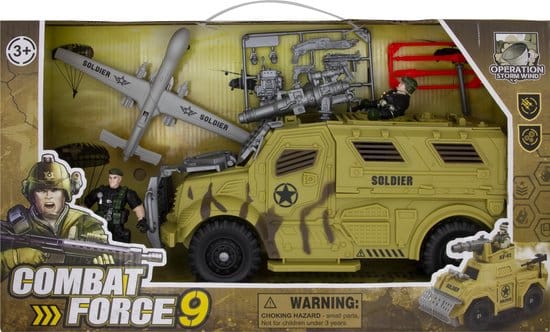 Intro combat force lager voertuig met solaatjes en accessoires