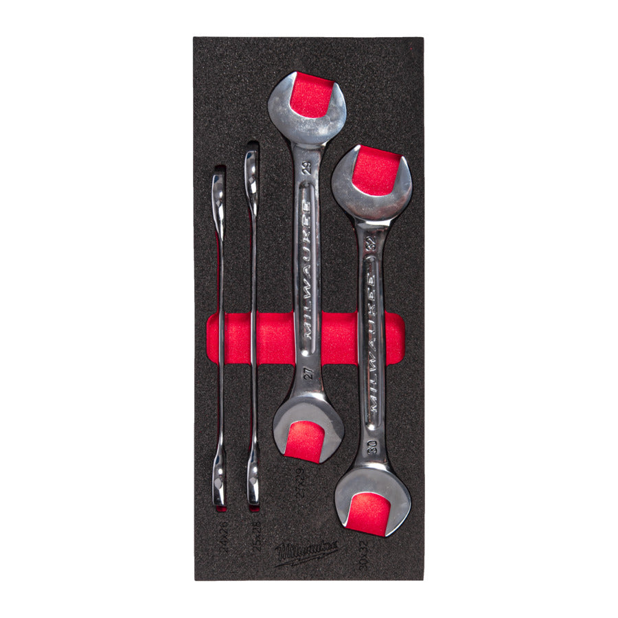 Milwaukee foam inlay steeksleutelset | 4-delig - 4932493630