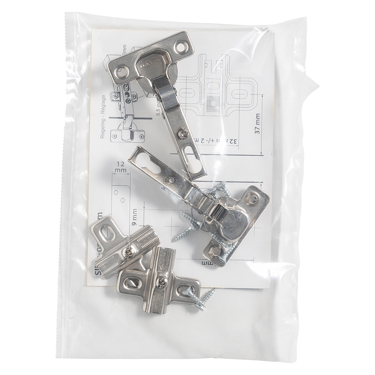 Mack 1071157 - 2 inboorscharnieren slide on 26mm 110° opliggende deur | 5 stuks