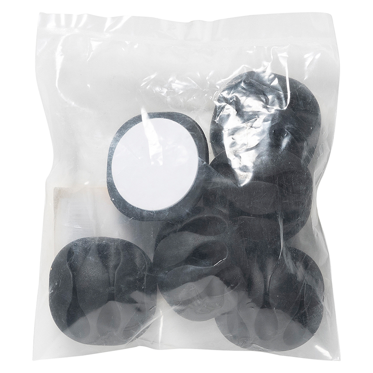 Mack 1071223 - 6 kabelhouders voor 3 kabels zelfklevend zwart | 6 stuks