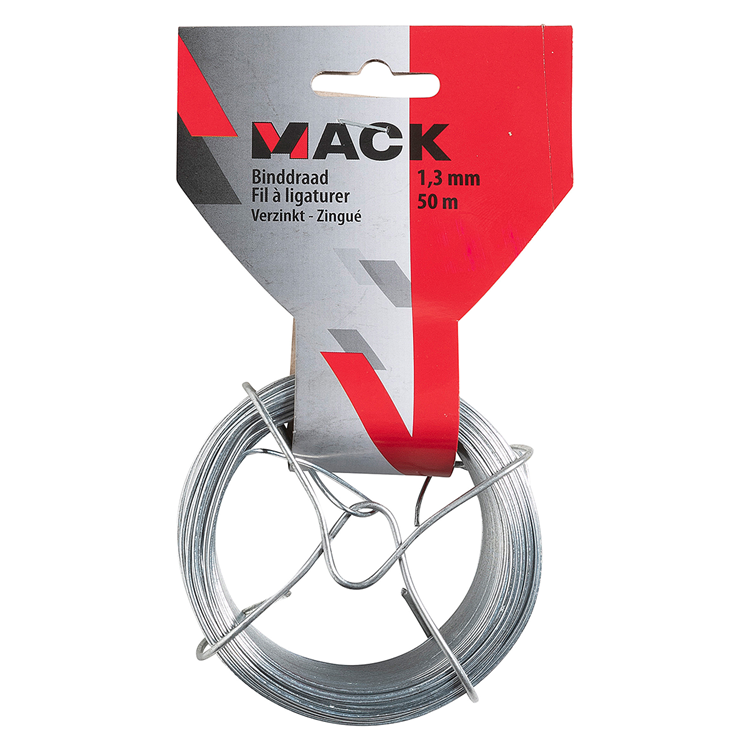Mack 1072132 - binddraad verzinkt 1,3mm 50m type 8 | 5 stuks