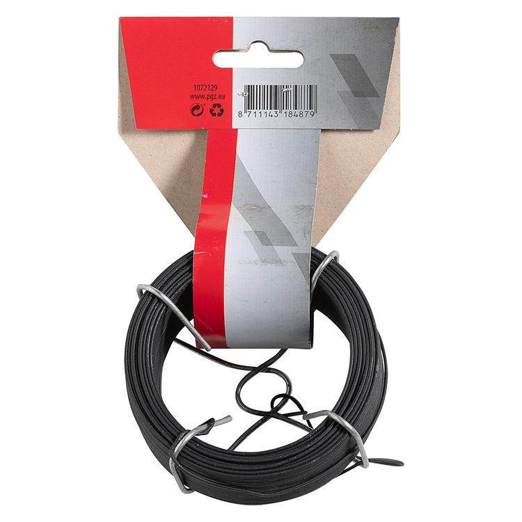 Mack 1072129 - binddraad zwart geplast. 1,2mm 50m type 2 7 | 5 stuks