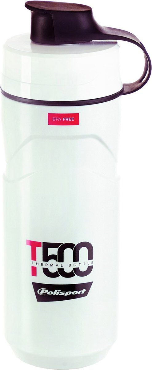 Polisport Bidon Thermal T500 500ml wit-rood