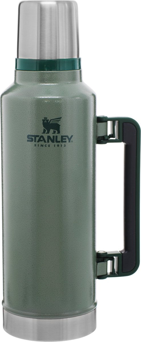 Stanley classic legendary thermosfles 1.9l - houdt 45 uur warm, 2 dagen koud - vaatwasserbestendig - roestvrijstalen thermoskan - lekvrij - hammertone green