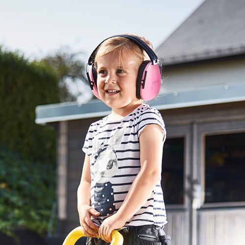 Wolfcraft gehoorkap | kids | roze | 1 stuk - 4961000