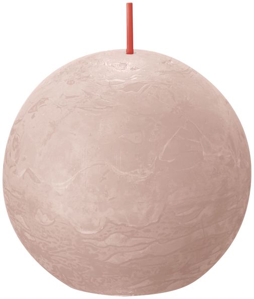 Bolsius rustiek bolkaars misty pink ø76 mm 25 uur (6 stuks)
