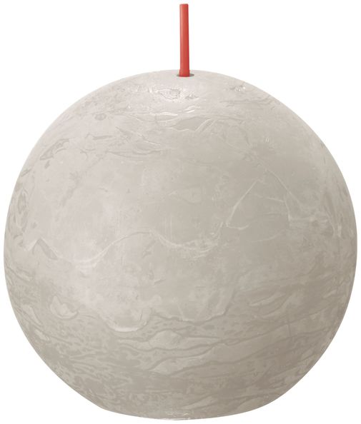 Bolsius rustiek bolkaars sandy grey ø76 mm 25 uur (6 stuks)