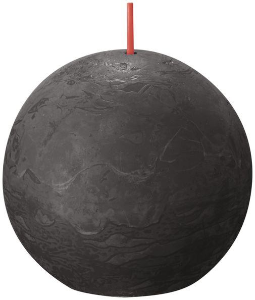 Bolsius rustiek bolkaars stormy grey ø76 mm 25 uur (6 stuks)