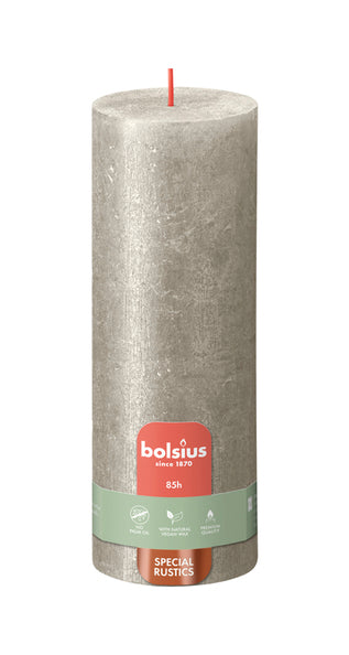Bolsius stompkaars shimmer champagne ø68x190 mm 85 uur (4 stuks)