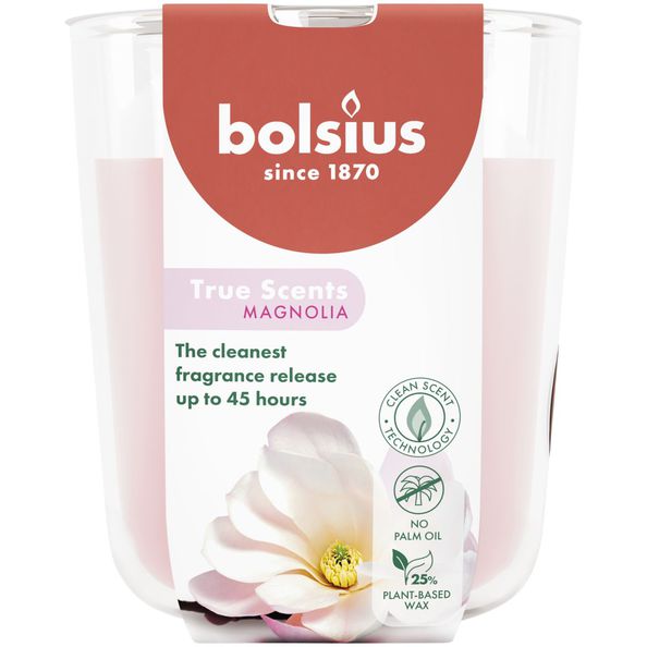 Bolsius geurglas true scents magnolia ø85x97 mm 45 uur (4 stuks)