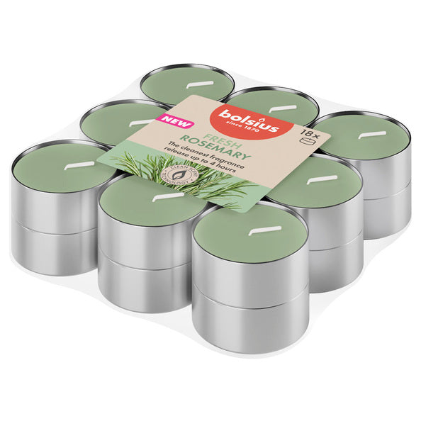 Bolsius geurtheelichten true scents rosemary ø38x18 mm 4 uur (8x 18 stuks)