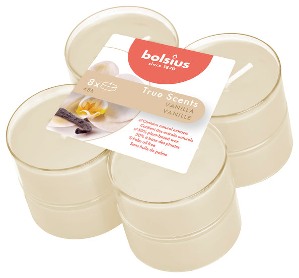 Bolsius maxilichten true scents vanilla ø58x24 mm 8 uur (6x 8 stuks)