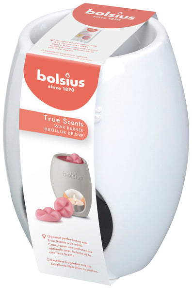 Bolsius aromatic waxbrander ovaal wit ø94x123 mm (2 stuks)