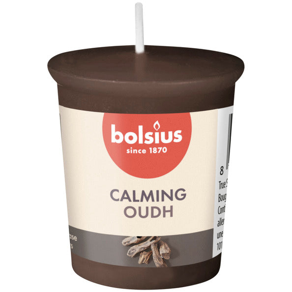 Bolsius votive rond true scents oud wood ø45x53 mm 15 uur (24 stuks)