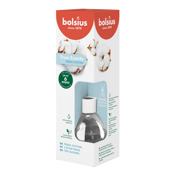 Bolsius geurverspreiders 60 ml true scents fresh cotton (6 stuks)