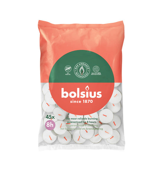 Bolsius theelichten ø38x22 mm 8 uur (6x 45 stuks)