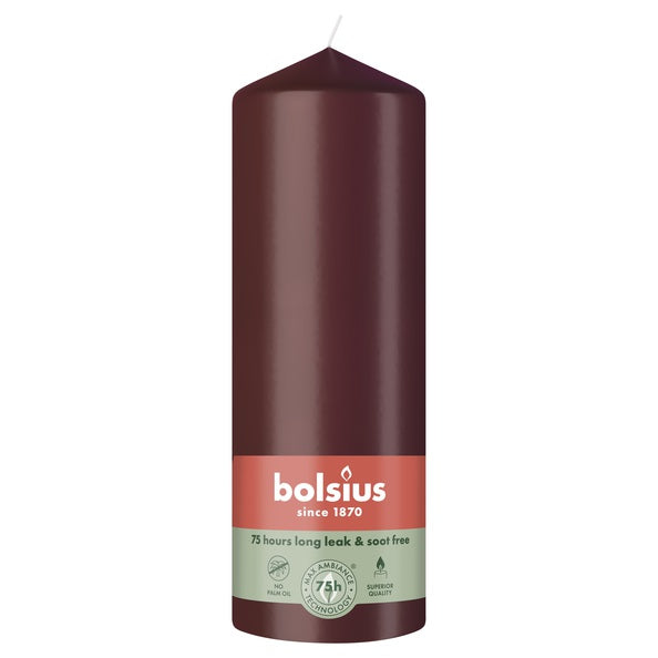 Bolsius stompkaars velvet red ø68x200 mm 75 uur (6 stuks)