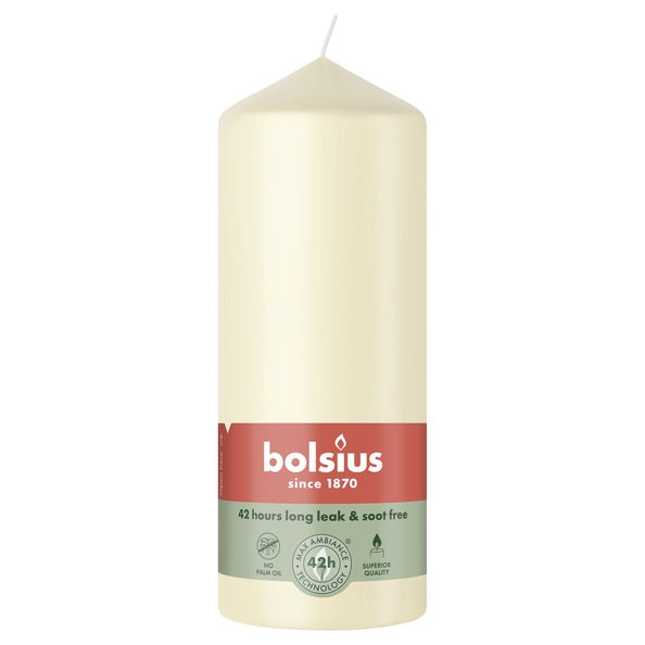Bolsius stompkaars soft pearl ø58x150 mm 42 uur (6 stuks)