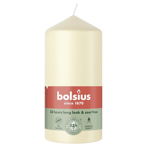 Bolsius stompkaars soft pearl ø58x120 mm 33 uur (6 stuks)