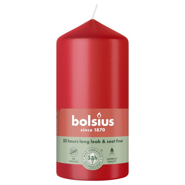 Bolsius stompkaars delicate red ø58x120 mm 33 uur (6 stuks)