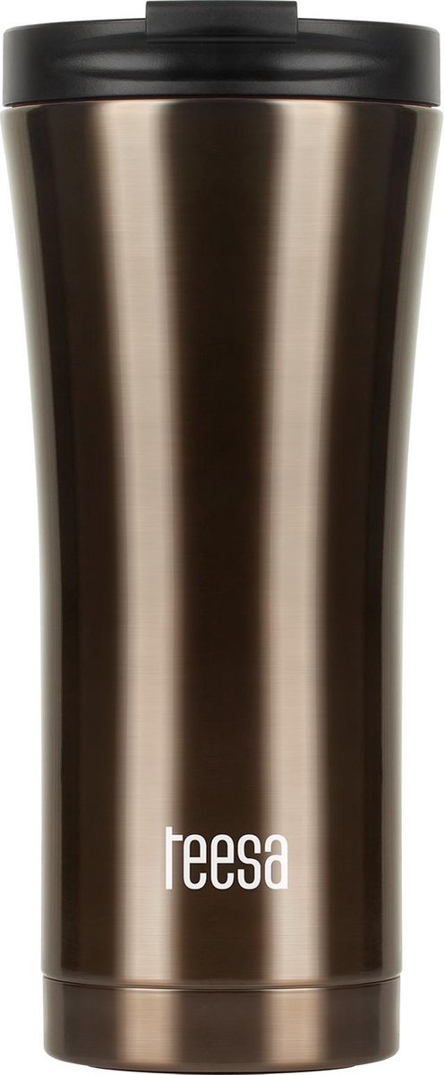 Teesa tsa0008 - roestvrijstalen thermobeker, 500 ml, bruin