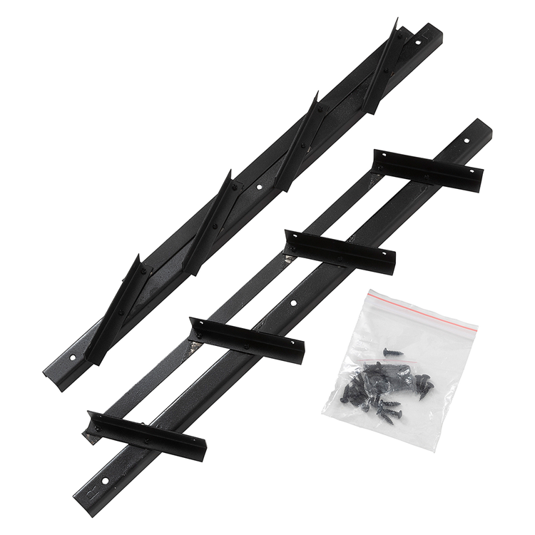 Mack 1074599 - multiflex shutters 50 cm rvs zwart txt gecoat | 2 stuks