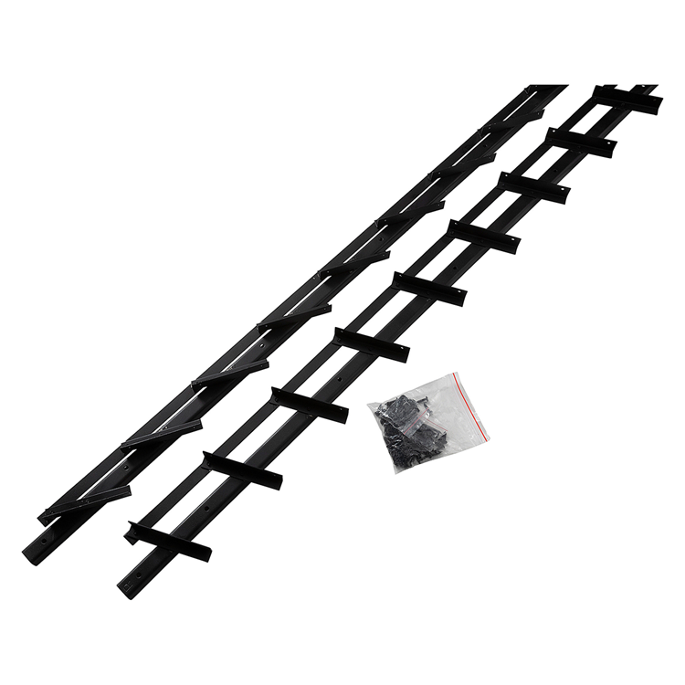 Mack 1074601 - multiflex shutters 165 cm rvs zwart txt gecoat | 2 stuks