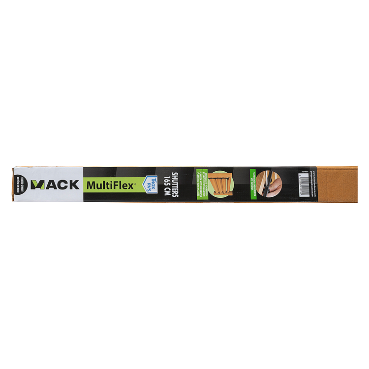 Mack 1074601 - multiflex shutters 165 cm rvs zwart txt gecoat | 2 stuks