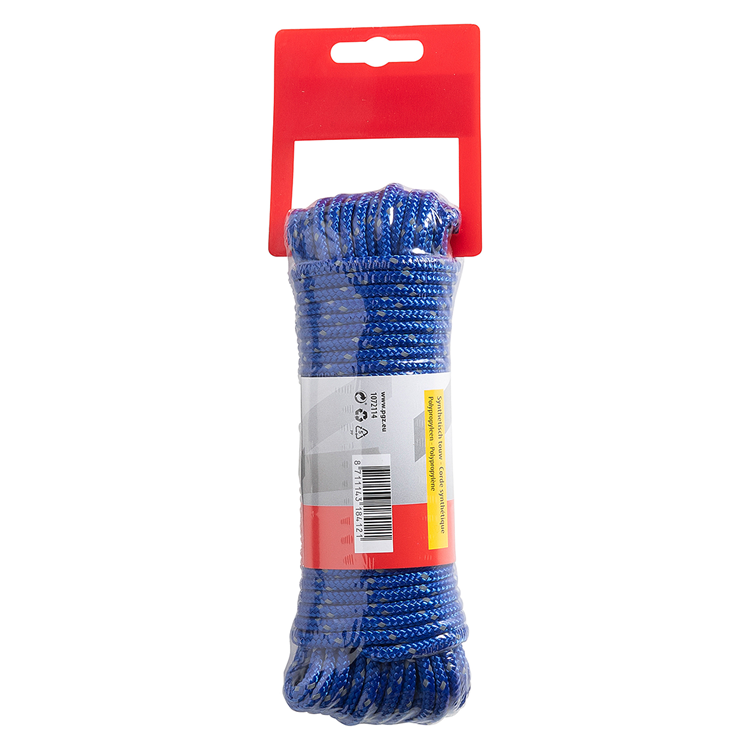 Mack 1072114 - pp gevlochten touw blauw 4mm 15m reflecterend | 5 stuks