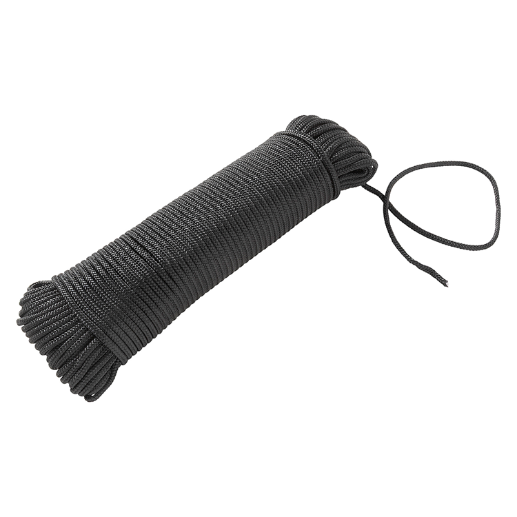 Mack 1072116 - pp gevlochten zwart bobijn 4mm 50m | 5 stuks