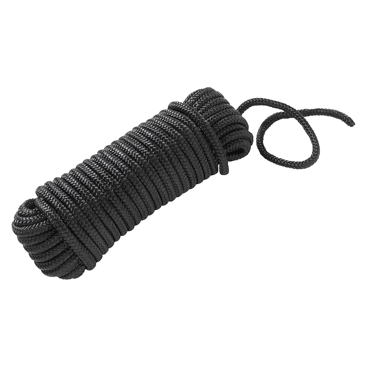 Mack 1072118 - pp gevlochten zwart streng 8mm 15m | 5 stuks