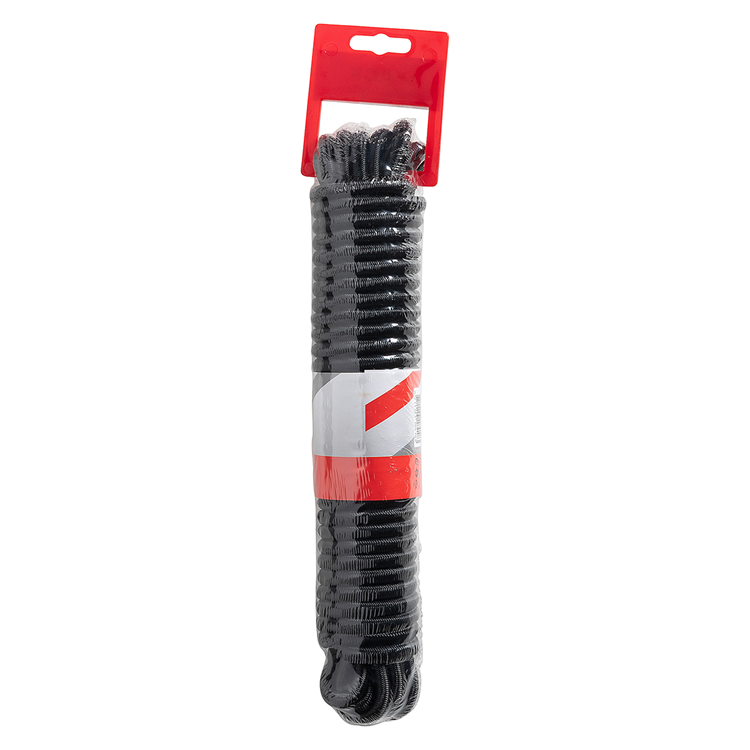Mack 1072120 - elastiektouw zwart streng 8mm 10m | 5 stuks