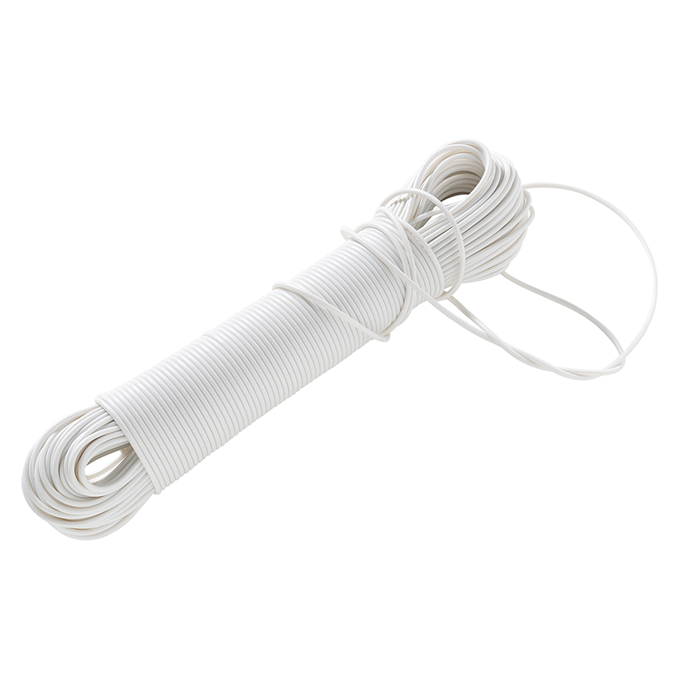 Mack 1072121 - waslijndraad pp wit streng 3mm 60m met staaldraad kern | 5 stuks