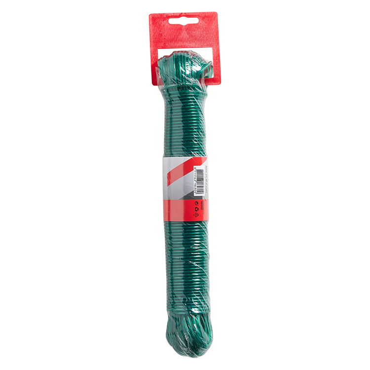 Mack 1072122 - waslijndraad pp groen streng 3mm 40m met staaldraad kern | 5 stuks