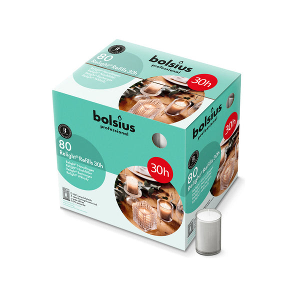 Bolsius professional relight navulling grijs ø52x64 mm 30 uur (80 stuks)