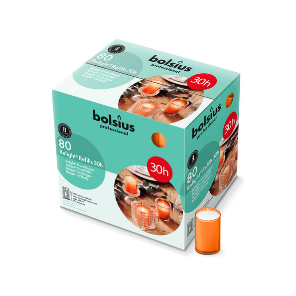 Bolsius professional relight navulling oranje ø52x64 mm 30 uur (80 stuks)