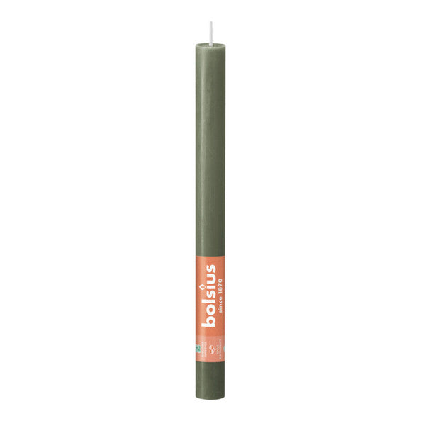 Bolsius dinerkaars rustiek 270 23 fris olijf (8x 8 stuks)