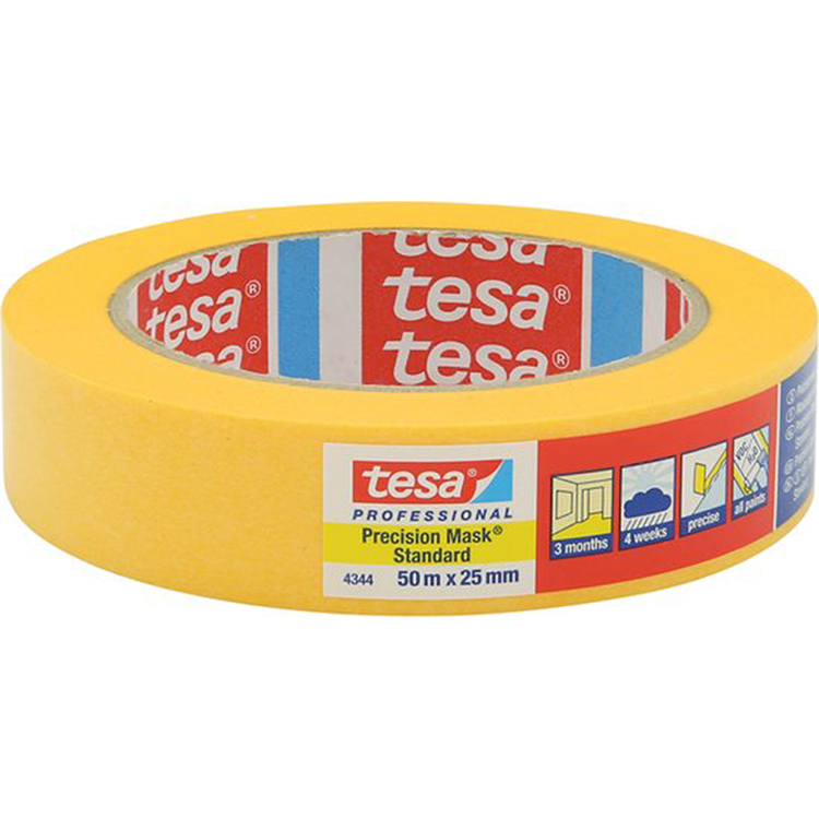 Tesa professional 1075564 - 4344 prec mask stand 50m x38mm | 4 stuks