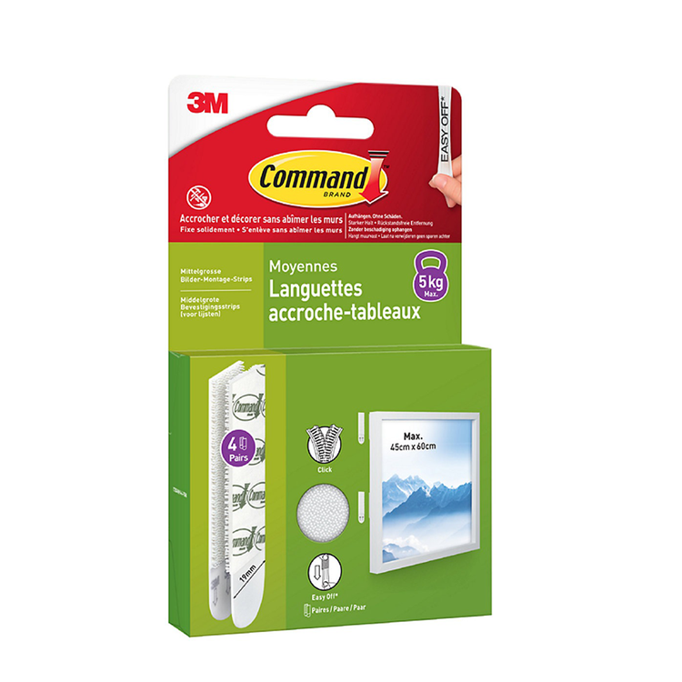 3m 1075969 - command fotolijststrips m wit 4 paar | 12 stuks