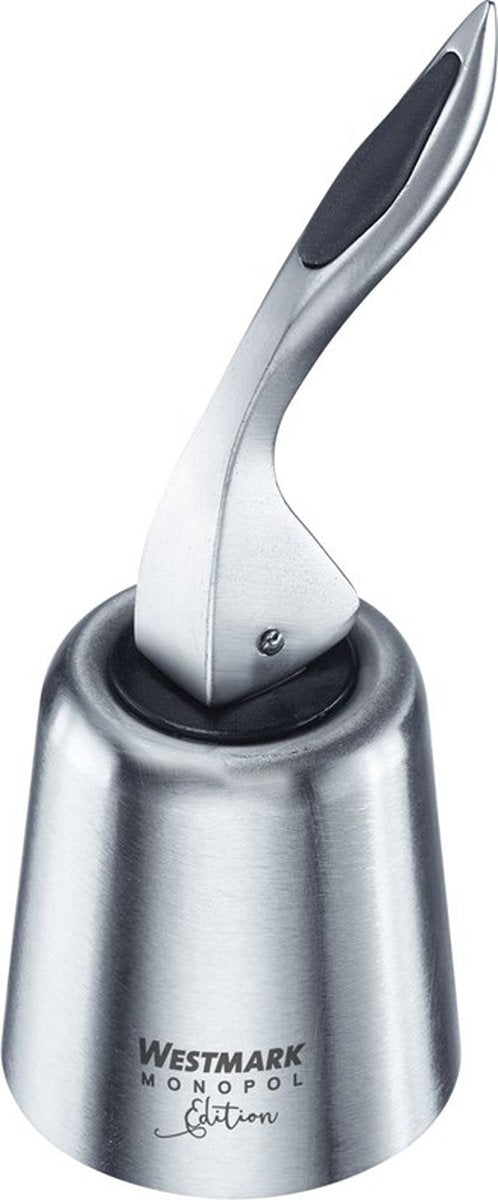Westmark flessenstop, monopol edition, roestvrij staal siliconen, campana, zilver zwart, 61873360