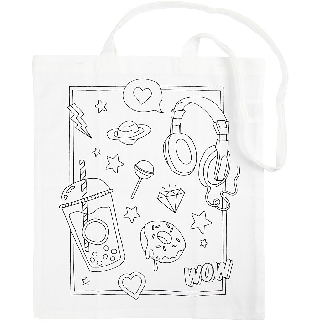 Creative Company Schoudertas met Print