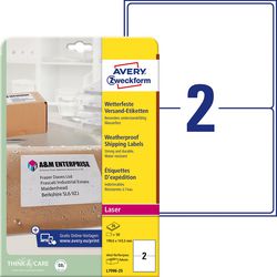 Weerbestendige labels avery wit 50 stuks