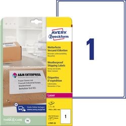 Weerbestendige labels avery wit 25 stuks