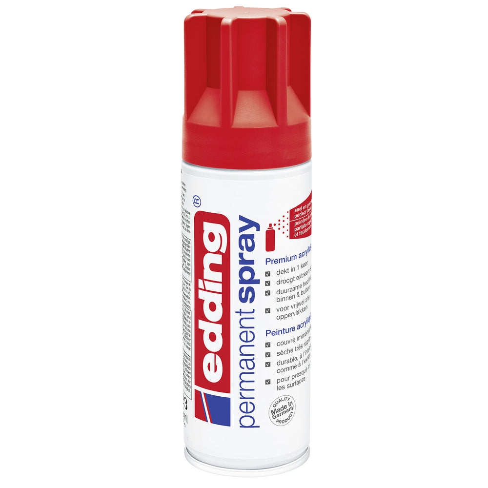 Edding 5200 • permanent spray premium acrylverf verkeersrood mat
