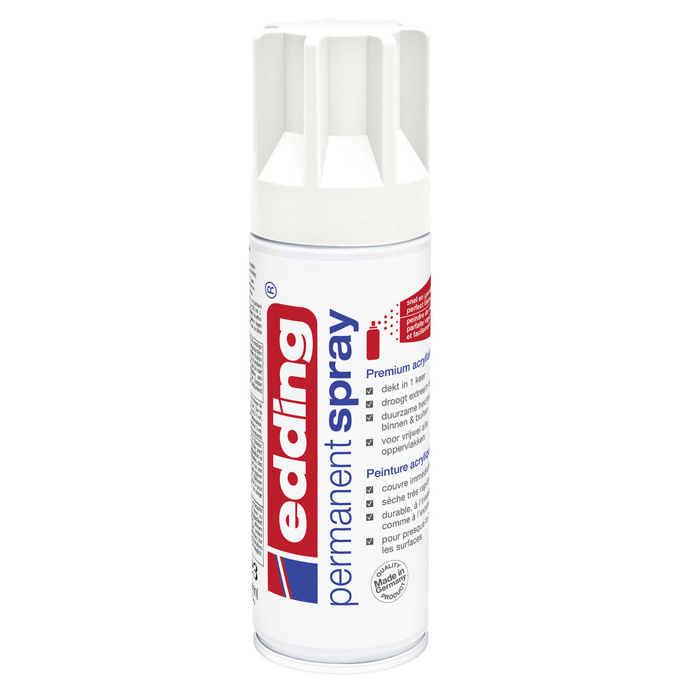 Edding 5200 • permanent spray premium acrylverf verkeerswit mat