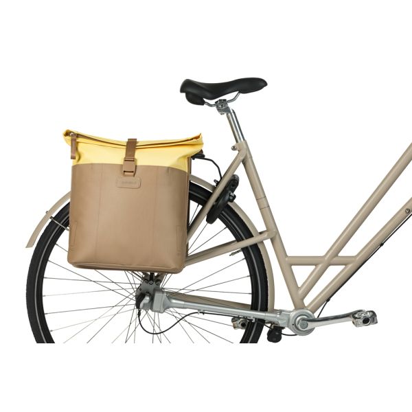 Basil b.v. dubbele fietstas basil vive 28-35l 14 x 30 x 38 cm - zand geel